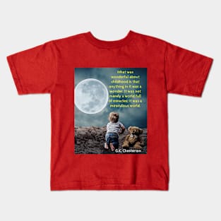 What was wonderful about childhood...... Kids T-Shirt